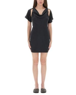 T By Alexander Wang Deconstructed" Short Dress - Black