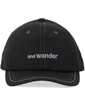 and wander Cappello Da Baseball Con Logo - Nero