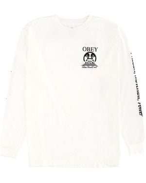 Obey Long Sleeve "Precision" T-Shirt - White