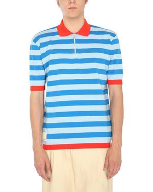 SUNNEI X ELEONORA BONUCCI Knitted Polo - Blue