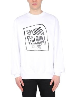 Opening Ceremony Crew Neck Sweatshirt - White