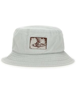 Vivienne Westwood Bucket Hat With Logo - White