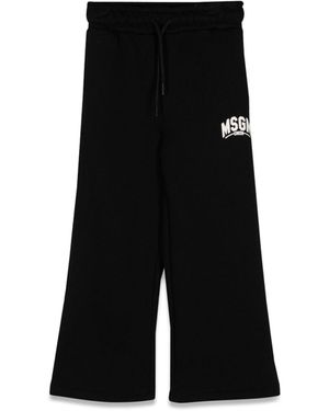 MSGM Fleece Pants Boy - Nero
