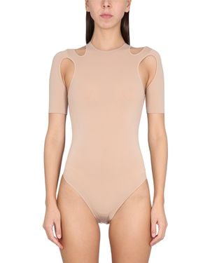 ANDREADAMO BODY IN JERSEY CON DETTAGLI CUT-OUT - Rosa