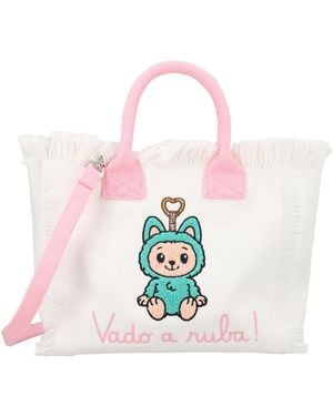 MC2 Saint Barth Tote Bag "Vado A Ruba Monster" - White