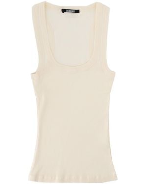Jacquemus Tank Top "Gros Grain" - Natural