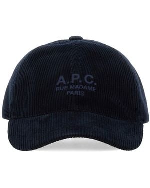 A.P.C. "Charlie Rue Madame" Baseball Hat - Blue