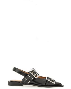 Ganni Ballerina With Buckle - Black