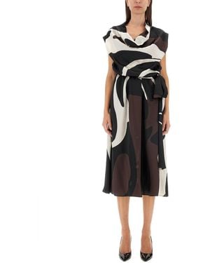 Kiton Dress With Print - Black