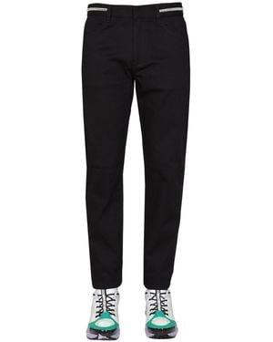 Givenchy JEANS SLIM FIT IN DENIM DI COTONE CON DETTAGLI METALLICI - Nero