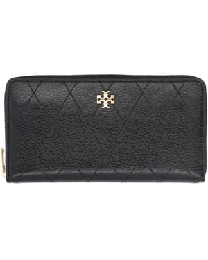 Tory Burch Portafoglio Continental Trapuntato "Charlie" - Black