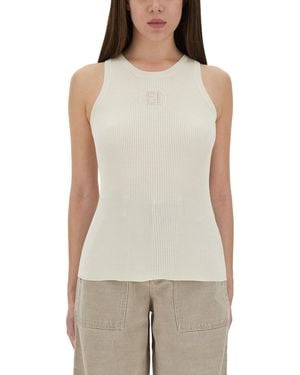 Fendi Tank Top Logo Dévoré - Natural