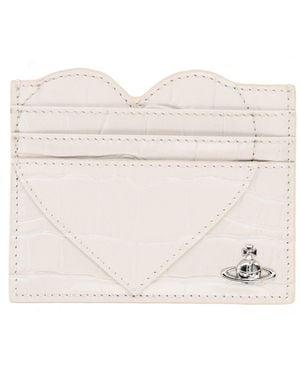 Vivienne Westwood Portacarte "Heart" Con Orb - Natural