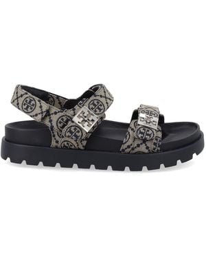 Tory Burch Sandalo "Mellow T Monogram" - Black