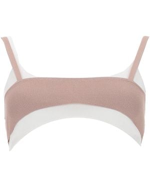 DIESEL Top Bra Con Effetto Sovrapposto - Pink