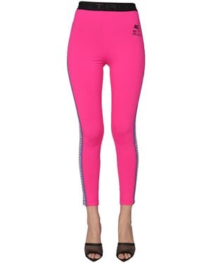 Etro Leggings With Logo - Pink