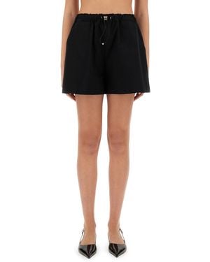 Moschino Wide-Fit Cotton Shorts - Black