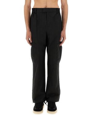 Represent Relaxed-Fit Cargo Tech Trousers With Tapered Leg - Black