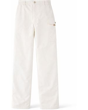 Marni Gabardine Trousers With Cargo Pocket - White