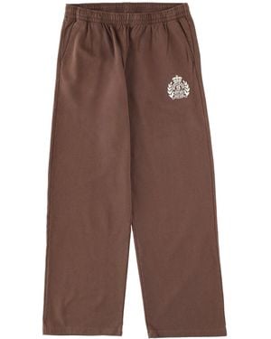 Sporty & Rich Sporty & Rich Trousers With Logo - Brown