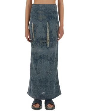 DIESEL De-Megan-Fsg" Long Skirt - Blue