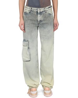Off-White c/o Virgil Abloh JEANS TOYBOX IN DENIM DI COTONE - Grigio