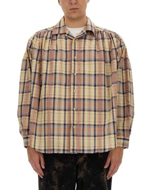 A.I.E. Seersucker Cotton Shirt - Natural