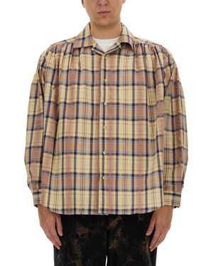 A.I.E. Seersucker Cotton Shirt - Natural