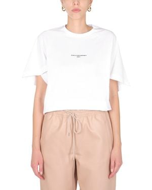 Stella McCartney Logo Crew Neck T-Shirt - White