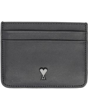 Ami Paris "Ami De Coeur" Card Holder - Grey