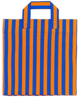 Sunnei Cotton Shopper Bag With Striped Pattern - Multicolour