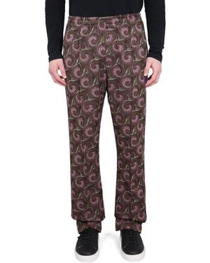 Baracuta x Needles Trousers With Logo - Black