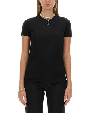 Vivienne Westwood Logo Cotton T-Shirt - Black