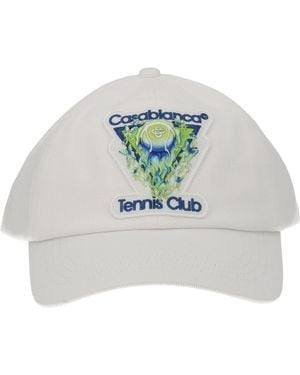 CASABLANCA "Flaming Tennis Ball" Baseball Cap - Blue