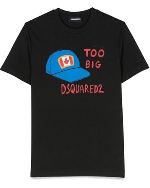 DSquared² T-Shirt Stampa Hat - Nero