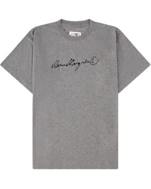 MM6 by Maison Margiela T-Shirt Con Logo - Grey