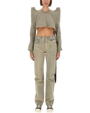 Rick Owens "Cropped Tecsweat" Sweatshirt - Multicolor