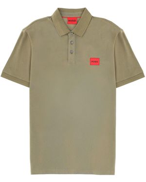 HUGO Polo With Logo Patch - Green