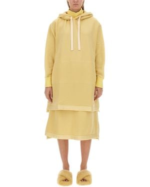 Jil Sander Relaxed-Fit Oversized Hoodie With Drawstring Closure - Yellow