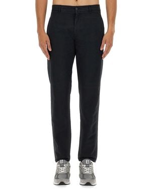 Aspesi Regular Fit Cotton Chino Trousers - Black