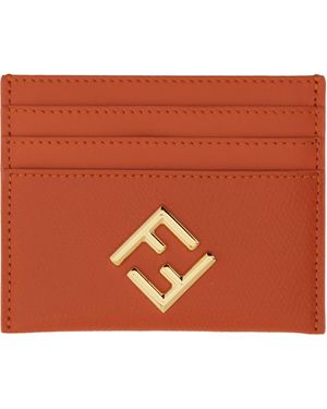 Fendi Portacarte "Ff Diamonds" - Marrone