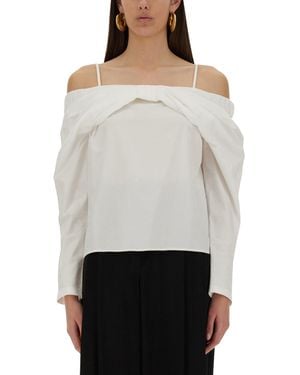 Nina Ricci "Off-Shoulder" Shirt - White