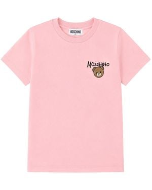 Moschino T-Shirt Con Stampa Teddy Bear - Pink