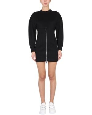 McQueen Mini Dress With Cocoon Sleeves - Black