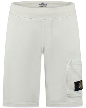 Stone Island Sweatshirt Shorts - White