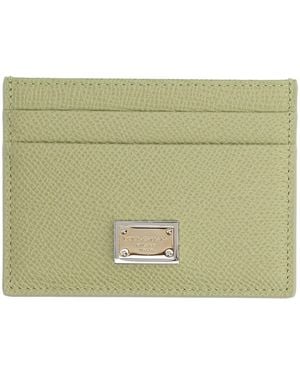 Dolce & Gabbana Leather Card Holder Wallets & Purses - Green