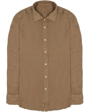 120% Lino Camicia - Brown