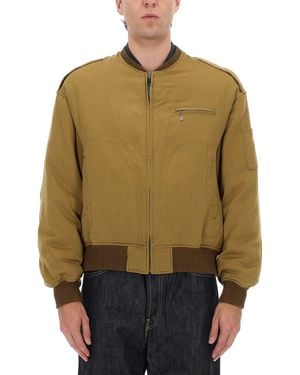 Visvim Wool-Linen Bomber Jacket - Green