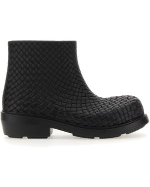 Bottega Veneta Lug Ankle Boots - Black