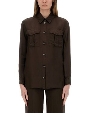 Aspesi Relaxed-Fit Shirt With Classic Collar - Black